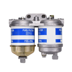 7111-296 HDF296 2656615 dual Fuel Filter Assembly Plastics/Aluminium/Double cups/Glass